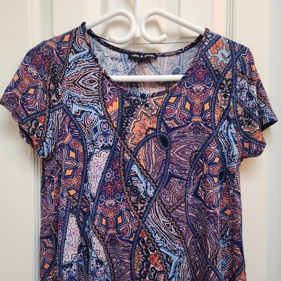 [M] Cable & Gauge Tunic Long Top Size Medium Abstract Design Soft Col… - Picture 4 of 8